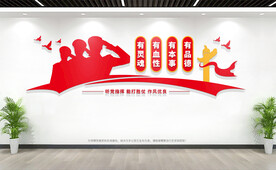 四有军人文化墙