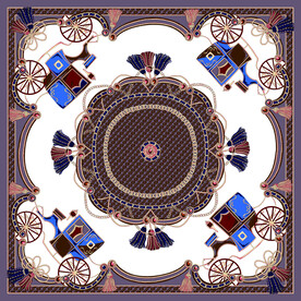 大牌 方巾  数码印花