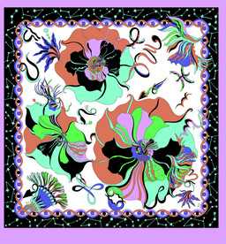 大牌  方巾 数码印花