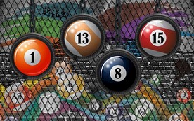 桌球台球背景墙