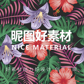 花卉插画背景图