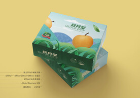 秋月梨包装 平面图