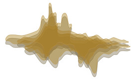 轻奢装饰画 金色抽象山