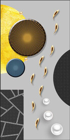 轻奢装饰画 金鱼 圆圈 珠子