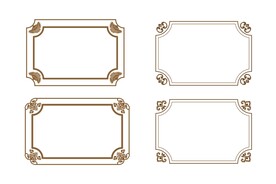 各种图案画笔制作的边框相框