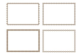 各种图案画笔制作的边框相框