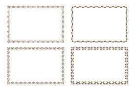 各种图案画笔制作的边框相框
