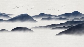 轻奢装饰画 新中式山水画