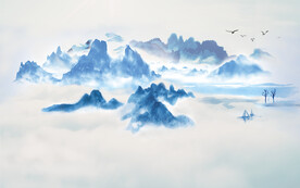 轻奢装饰画 新中式山水画