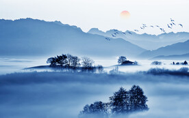 轻奢装饰画 新中式山水画