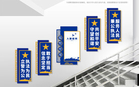 公安楼梯文化墙展板