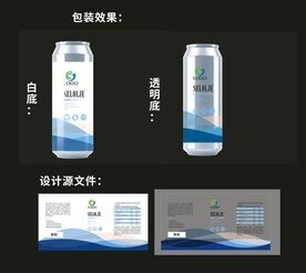 海豹油包装效果图和平面图 