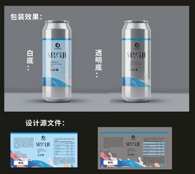 海豹油包装效果图和平面图 