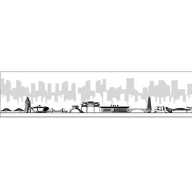 万州剪影立体黑白