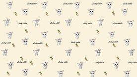 卡通兔子儿童房背景墙