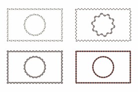 各种图案画笔制作的边框相框