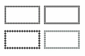 各种图案画笔制作的边框相框