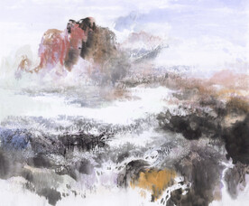 轻奢装饰画 抽象山水画