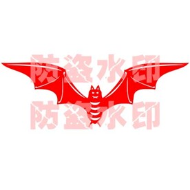 蝙蝠剪纸窗花矢量超精细