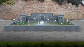 景观水池效果图