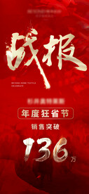 地产大气红金高端喜报捷报战报
