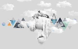 轻奢装饰画 新中式三角形