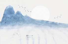 轻奢装饰画 水墨山水画 意境图