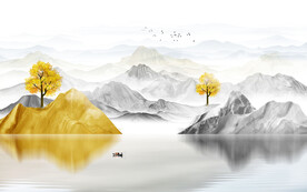 新中式电视背景墙