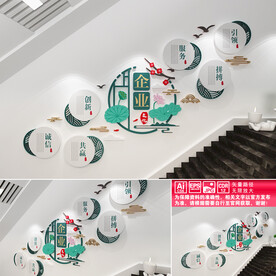 企业楼梯间文化墙