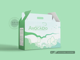 牛油果包装 平面图