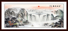 江山如画山水国画
