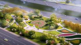 道路节点绿化景观