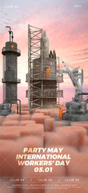 劳动节夜店酒吧海报