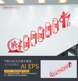 民族团结楼梯文化墙