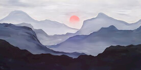 轻奢装饰画 新中式水墨山水画