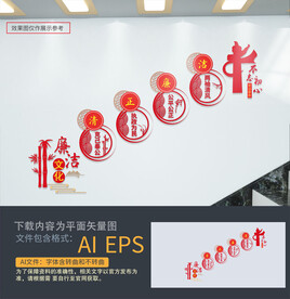 廉政楼梯文化墙