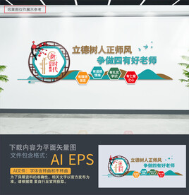 四有教师文化墙