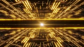 辉煌黄金光线空间循环穿梭视频