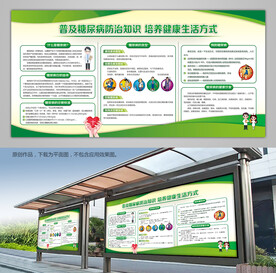 糖尿病科普知识展板海报背景板