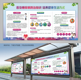 糖尿病科普知识海报展板展架