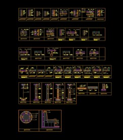 室内多种常用类型墙面工艺节点图
