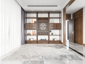 中式书房场景3D空景