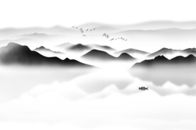 高清分层透明底推拉门打印图