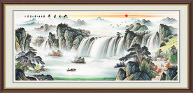 左右逢源山水画