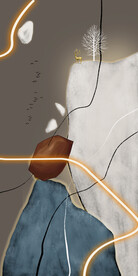 轻奢装饰画 光影抽象画 线条