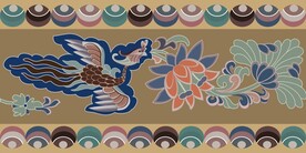 古典边饰鸾凤莲荷纹花边