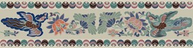 古典边饰鸾凤莲荷纹花边