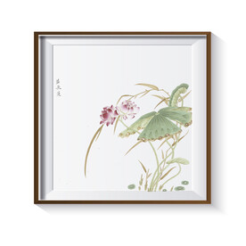 荷花装饰画