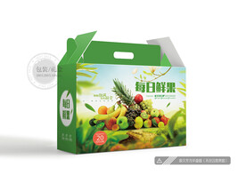 水果箱包装 平面图