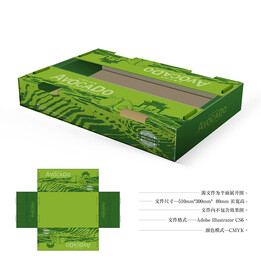牛油果包装 平面图